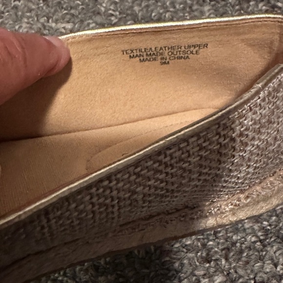 Talbots Gold and Tan Espadrille Loafers - Picture 4 of 4